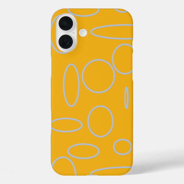 Coques Case-Mate iPhone Boucles sur boucles géométriques orange (Verso)