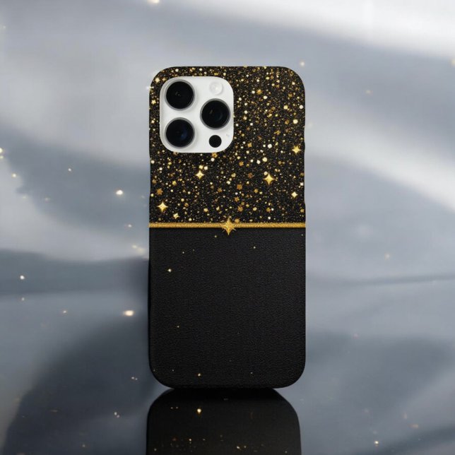 Coques Case-Mate iPhone Bouclier radiant (Parties scintillant - or - Cuir) (Créateur téléchargé)