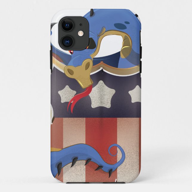 Coques Case-Mate iPhone Bouclier Vintage USA Dragon (Dos)