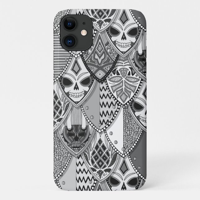 Coques Case-Mate iPhone boucliers gothiques bn (Dos)