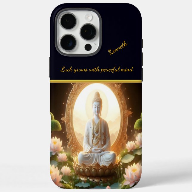 Coques Case-Mate iPhone Bouddha dans un paisible jardin de lotus (Verso)