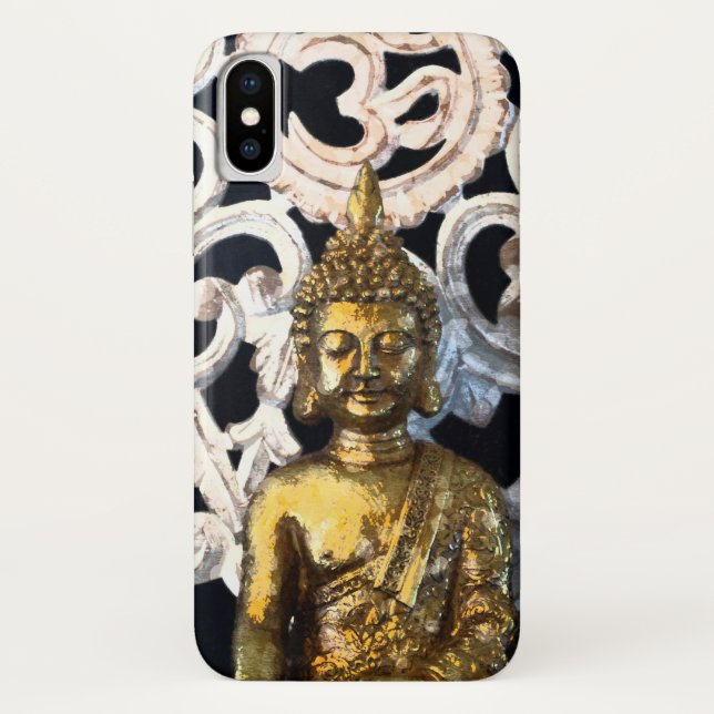Coques Case-Mate iPhone Bouddha de Terre d'Or OM Aum Mantra Ajna Méditatio (Dos)