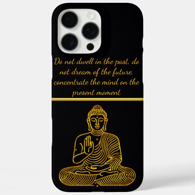 Coques Case-Mate iPhone Bouddha d'or en Pose de Calme (Verso)