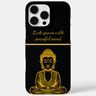 Coque iPhone 16 Pro Max Bouddha d'or en position pacifique