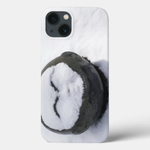 Etui iPhone 13 Bouddha heureux avec masque de neige