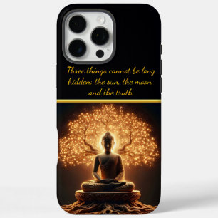 Coque iPhone 16 Pro Max Bouddha méditant sous un arbre