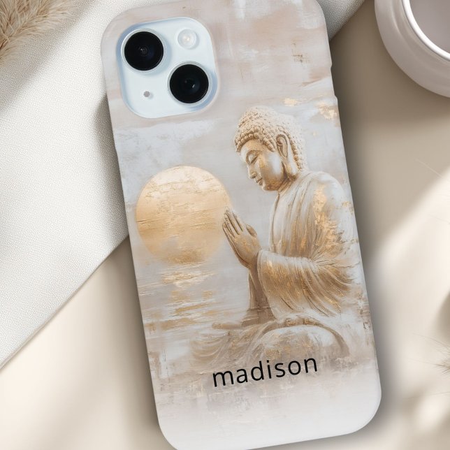 Coques Case-Mate iPhone Bouddha personnalisé (Custom Buddha Case-Mate iPhone Case with your name or text.)