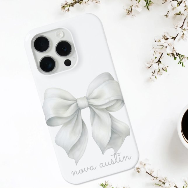 Coques Case-Mate iPhone Boue Blanche tendance personnalisée avec le nom Mo (Créateur téléchargé)