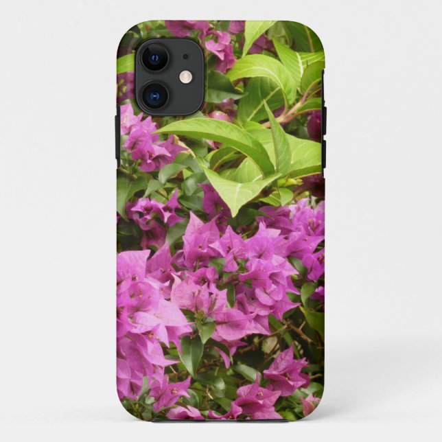 Coques Case-Mate iPhone Bougainvillées tropicales violettes (Dos)