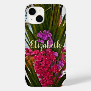 Coque Case-Mate iPhone Bougainvilliers rouges roses Fleurs Palms Tropical