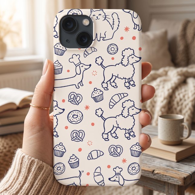 Coques Case-Mate iPhone Boulangerie pour chats et chiens de la marine (Créateur téléchargé)