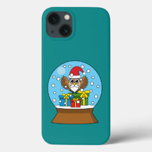 Case-Mate iPhone Case Boule à neige avec hibou Père Noël