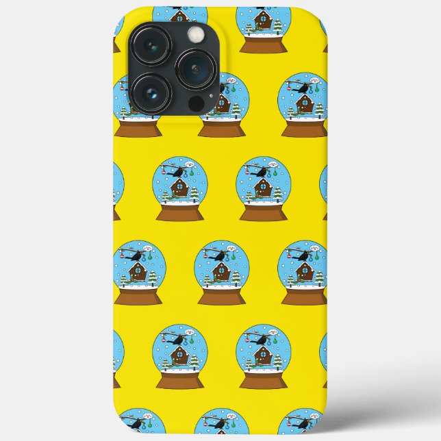 Coques Case-Mate iPhone Boule à neige avec merle qui chante (Verso)