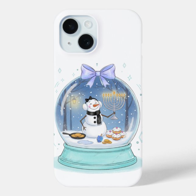 Coques Case-Mate iPhone Boule à neige de Hanouka (Verso)