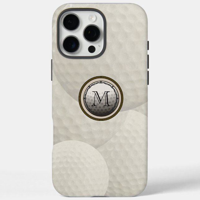 Coques Case-Mate iPhone Boule de golf Monogram (Verso)