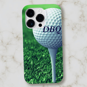 Coque Case-Mate iPhone Boule de golf sur le Monogramme moderne Boîtier de