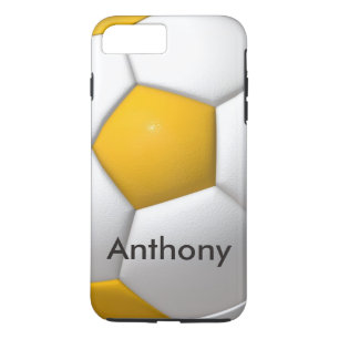 Coques Pour iPhone Boule de soucoupe de football personnalisée blanch