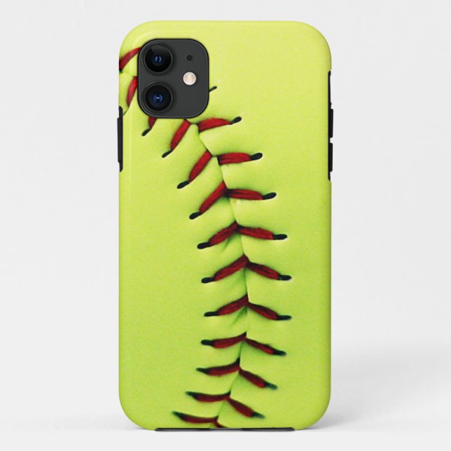 Coques Case-Mate iPhone Boule jaune du base-ball (Dos)