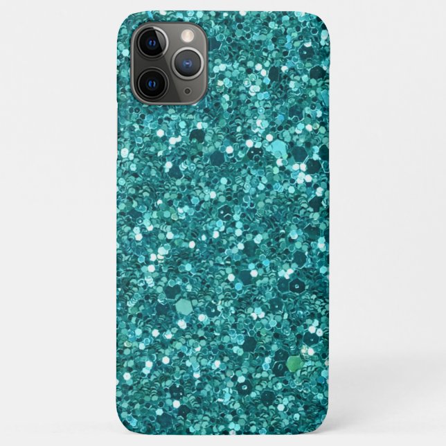 Coques Case-Mate iPhone Boule Turquoise, étincelle et parties scintillant (Dos)