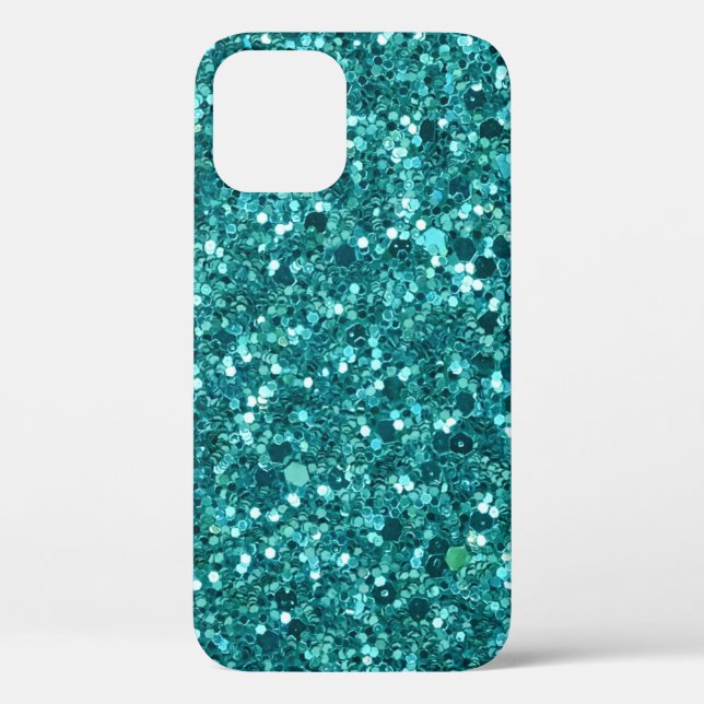 Coques Case-Mate iPhone Boule Turquoise, étincelle et parties scintillant  (Verso)