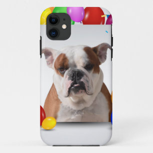 Coque Case-Mate Pour iPhone Bouledogue avec ballons colorés thème d'anniversai