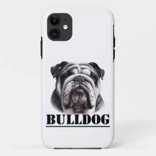 Case-Mate iPhone Case Bouledogue en noir et blanc