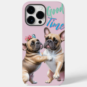 Coque Case-Mate iPhone Bouledogue français amoureux Saint-Valentin
