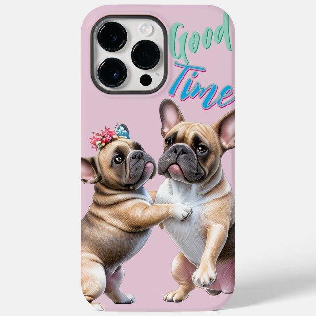 Coques Case-Mate iPhone Bouledogue français amoureux Saint-Valentin (Verso)