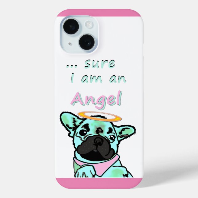 Coques Case-Mate iPhone Bouledogue français ange Bouledogue Français (Verso)
