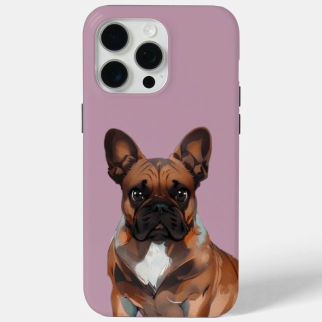 Coques Case-Mate iPhone Bouledogue français cartoon (Verso)