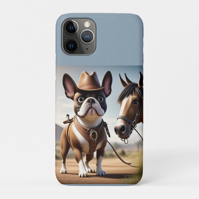 Coques Case-Mate iPhone Bouledogue français chapeau de cowboy French Bulld (Dos)