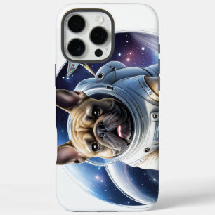 Coque iPhone 16 Pro Max Bouledogue français dans l'espace en vacances