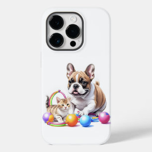 Coque Case-Mate iPhone Bouledogue français French Bulldog avec chat