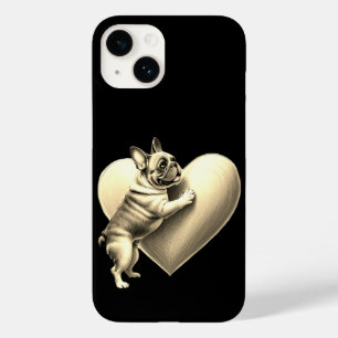 Coque Case-Mate iPhone Bouledogue français je t'aime la Saint-Valentin