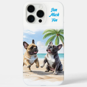 Coque iPhone 16 Pro Max Bouledogues français Plage Bouledogue Français