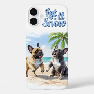 Coque Pour iPhone 16 Plus Bouledogues français plage Bouledogue français