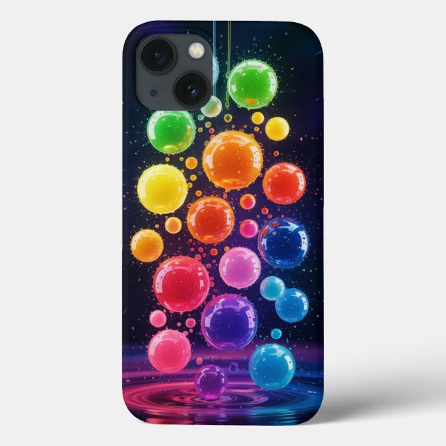 Coques Case-Mate iPhone Boules Gommeuses : Création arc-en-ciel amusante (Verso)