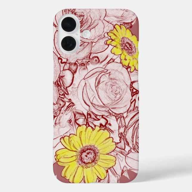 Coques Case-Mate iPhone Bouquet bordé de Terra Cotta (Verso)