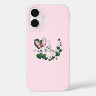 Coque Pour iPhone 16 Bouquet de feuilles en forme de cœur