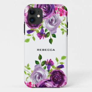Case-Mate iPhone Case Bouquet de fleurs de pivoines violettes