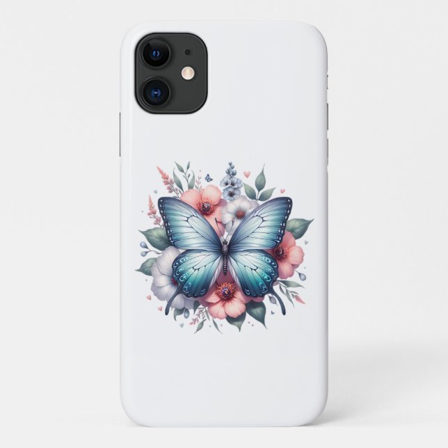 Coques Case-Mate iPhone Bouquet de fleurs papillon vibrant Art-96283 (Dos)