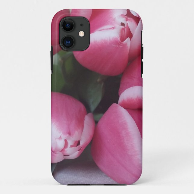 Coques Case-Mate iPhone Bouquet de Pink Tulips, Flowers (Dos)