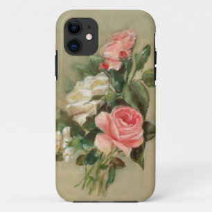 Coques Pour iPhone Bouquet de rose rose et blanc