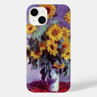 Coque Pour iPhone 14 Bouquet de tournesols de Claude Monet, Art Vintage