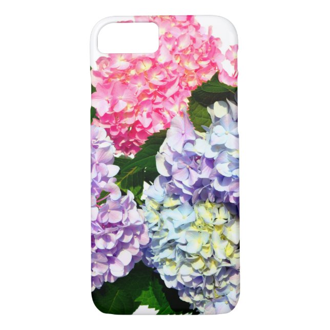 Coques Case-Mate iPhone Bouquet d'hortensia bleu rose violet élégant (Dos)