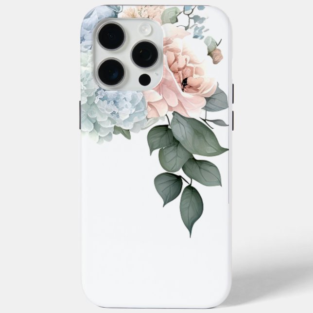 Coques Case-Mate iPhone Bouquet d'hortensias sur fond blanc (Verso)