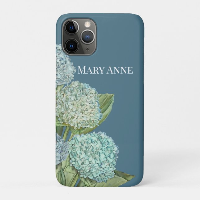 Coques Case-Mate iPhone Bouquet Dusty Blue Hydrangea (Dos)