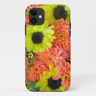 Coques Pour iPhone Bouquet floral de tournesols et dahlias colorés