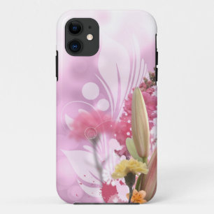 Coque iPhone 11 Bouquet rose