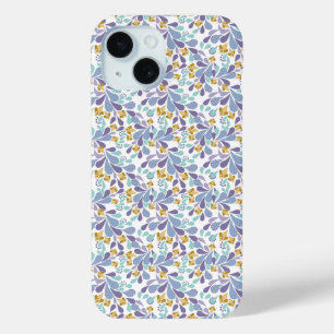 Coque Case-Mate iPhone Bouquets colorés de fleurs rétro sur fond blanc 